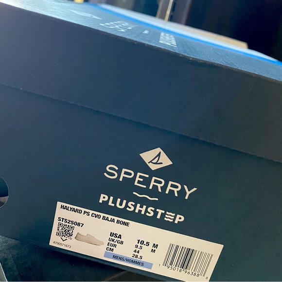 SPERRY Top-Sider Halyard Plushstep CVO Sneaker Men’s ✨ Bone White Size 10.5 - Picture 7 of 11
